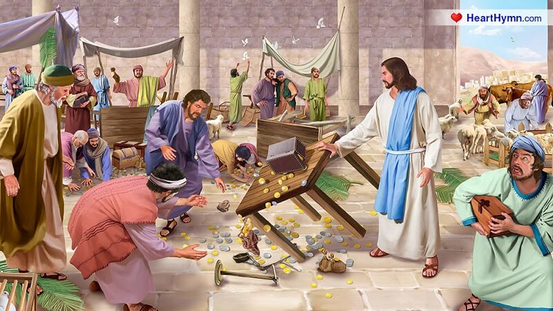 Image result for jesus turning over the tables in the temple